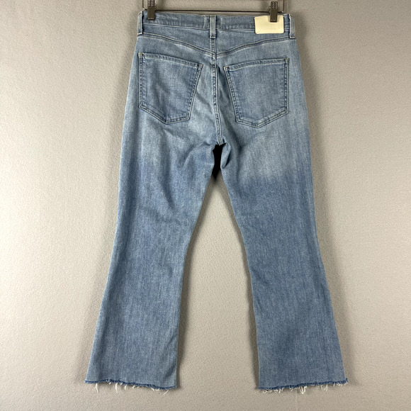 Citizens of Humanity Isola Crop Bootcut Jean Women 27 Blue Raw Hem Light Wash - Picture 10 of 16